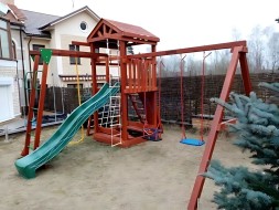 Деревянная детская площадка для дачи Igragrad Панда Фани Gride с рукоходом