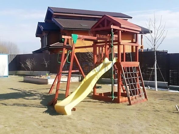 Деревянная детская площадка для дачи Igragrad Панда Фани Gride с рукоходом