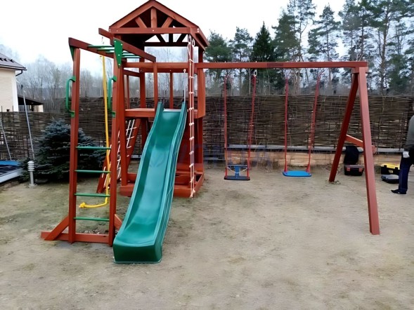 Деревянная детская площадка для дачи Igragrad Панда Фани Gride с рукоходом