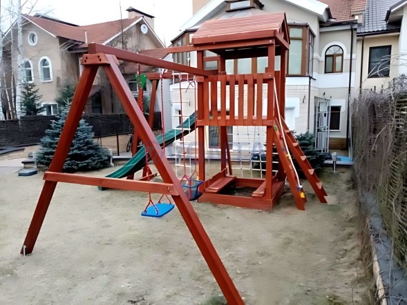 Деревянная детская площадка для дачи Igragrad Панда Фани Gride с рукоходом