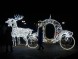 Светодиодная фотозона Карета Золушки с конями 250 см.