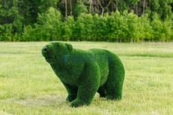 Топиари медведь Греча h=135 см — газон Deluxe Green