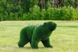 Топиари медведь Греча h=135 см — газон Deluxe Green