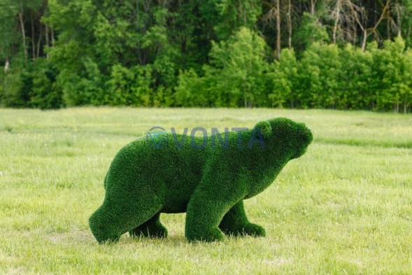 Топиари медведь Греча h=135 см — газон Deluxe Green