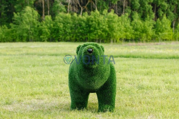 Топиари медведь Греча h=135 см — газон Deluxe Green