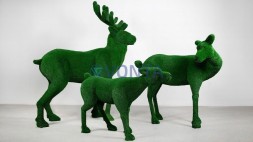 Топиари композиция семья олени Вудс — газон Есо+Deluxe Green