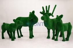 Топиари композиция семья оленей, Чигорин 4шт. — газон Deluxe Green