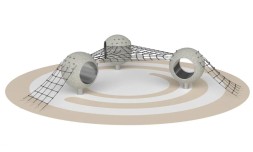 Сферы с канатами и тоннелем