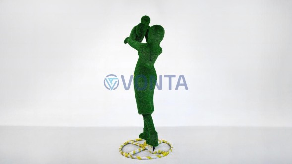 Топиари композиция мама с малышом — газон Есо