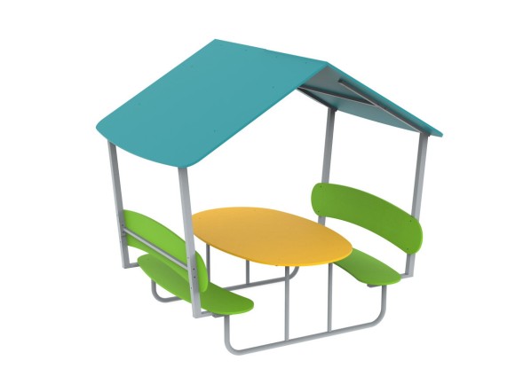 Стол со скамьями и навесом, 131.01.02