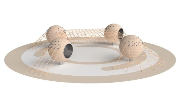 Сферы с канатами и тоннелями