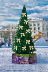 Бант, золотой, 20 см, 30 см, 40 см, 50 см