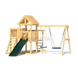 Детская площадка CustWood Junior J5 с деревянной крышей