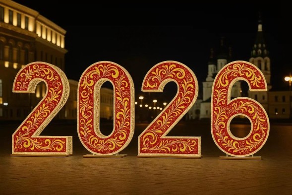 Светодиодные цифры "2026" 200 см.