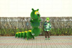 Топиари гусеница Лика, h=160см — газон Есо