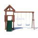 Детская площадка CustWood Junior Color JC1 с деревянной крышей