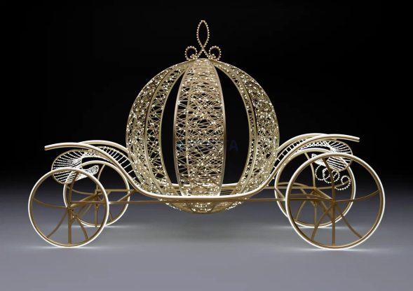 Светодиодная фотозона Карета маленькой Принцессы 150 см., (SR118)