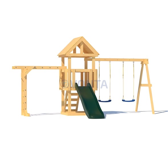 Детская площадка CustWood Junior J3 с деревянной крышей