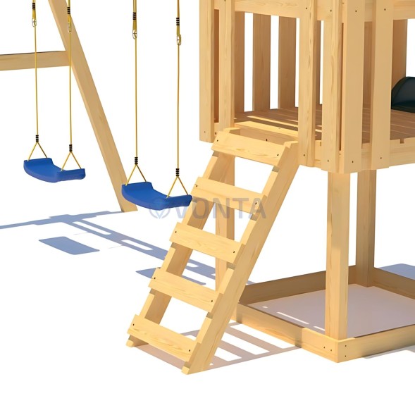 Детская площадка CustWood Junior J3 с деревянной крышей