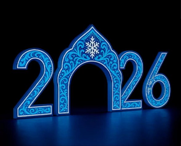 Светодиодные цифры "2026" 200 см.