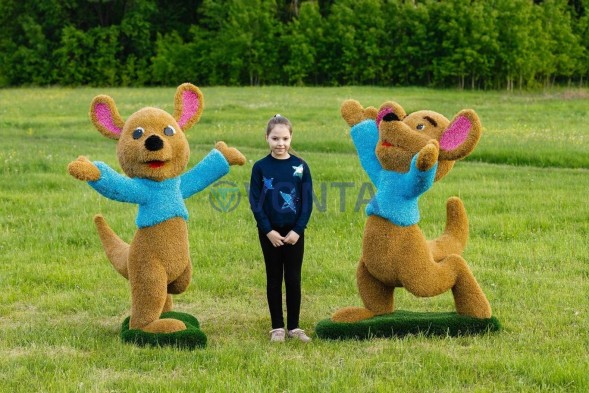 Топиари кенгуренок Крошка Лу — газон Eco + Deluxe