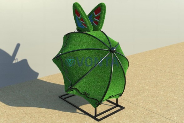 Топиари композиция бабочка на зонтике — газон Eco