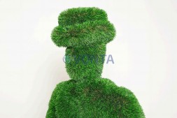 Топиари джентльмен в шляпе с тростью, h=190см — газон Deluxe