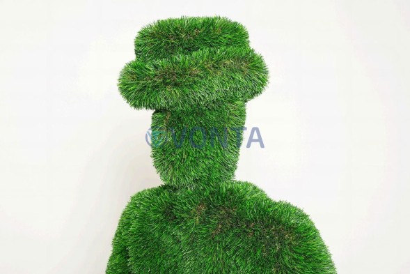 Топиари джентльмен в шляпе с тростью, h=190см — газон Deluxe