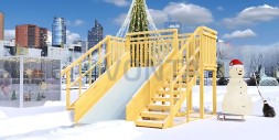 Зимняя горка Савушка Зима Wood-4
