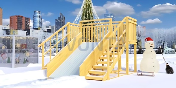 Зимняя горка Савушка Зима Wood-4