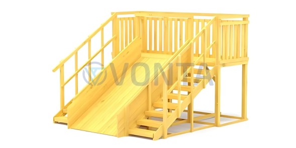 Зимняя горка Савушка Зима Wood-4