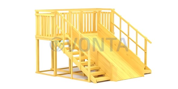 Зимняя горка Савушка Зима Wood-4