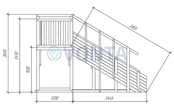 Зимняя горка Савушка Зима Wood-4