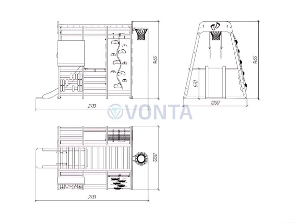 Детский комплекс Савушка Непоседа 3 nero