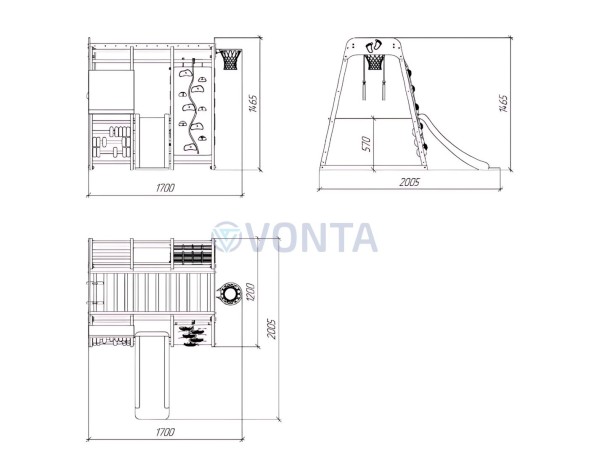 Детский комплекс Савушка Непоседа 3 nero