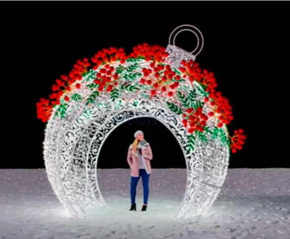 Светодиодная арка Елочная игрушка 400 см., (SR063)