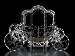 Светодиодная фотозона Сказочная карета №2 260 см., (SR116)