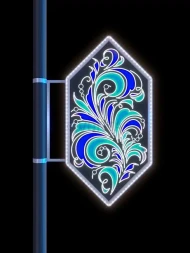 Светодиодная консоль Морозные узоры 140 см., (SR389)