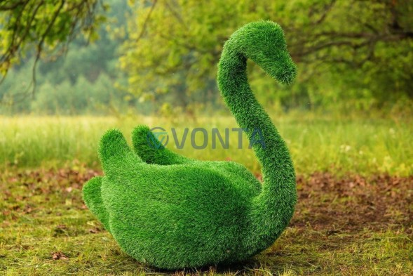 Топиари композиция лебеди Чепелия — газон Eco Green