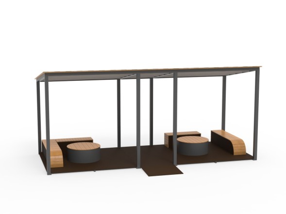 Навес «Калинка» с пандусом