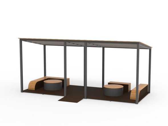 Навес «Калинка» с пандусом