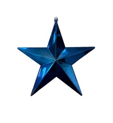 Звезда глянцевая, синяя,  15 см, 20 см, 30 см