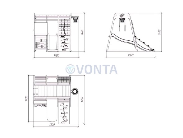 Детский комплекс Савушка Непоседа 4 oak