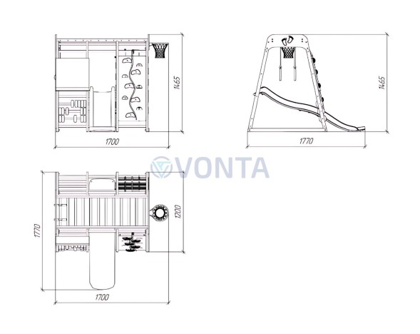 Детский комплекс Савушка Непоседа 4 oak