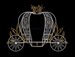 Светодиодная фотозона Лесная карета 260 см., (SR114)