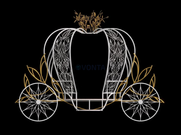 Светодиодная фотозона Лесная карета 260 см., (SR114)