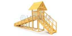 Зимняя заливная горка Савушка Зима Wood-5 скат 5 метров