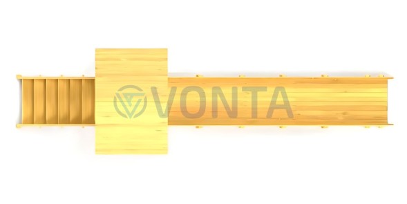 Зимняя заливная горка Савушка Зима Wood-5 скат 5 метров