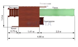 Деревянная детская площадка для дачи Igragrad Панда Фани Tower