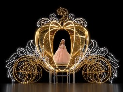 Светодиодная фотозона Карета Тыква 260 см.